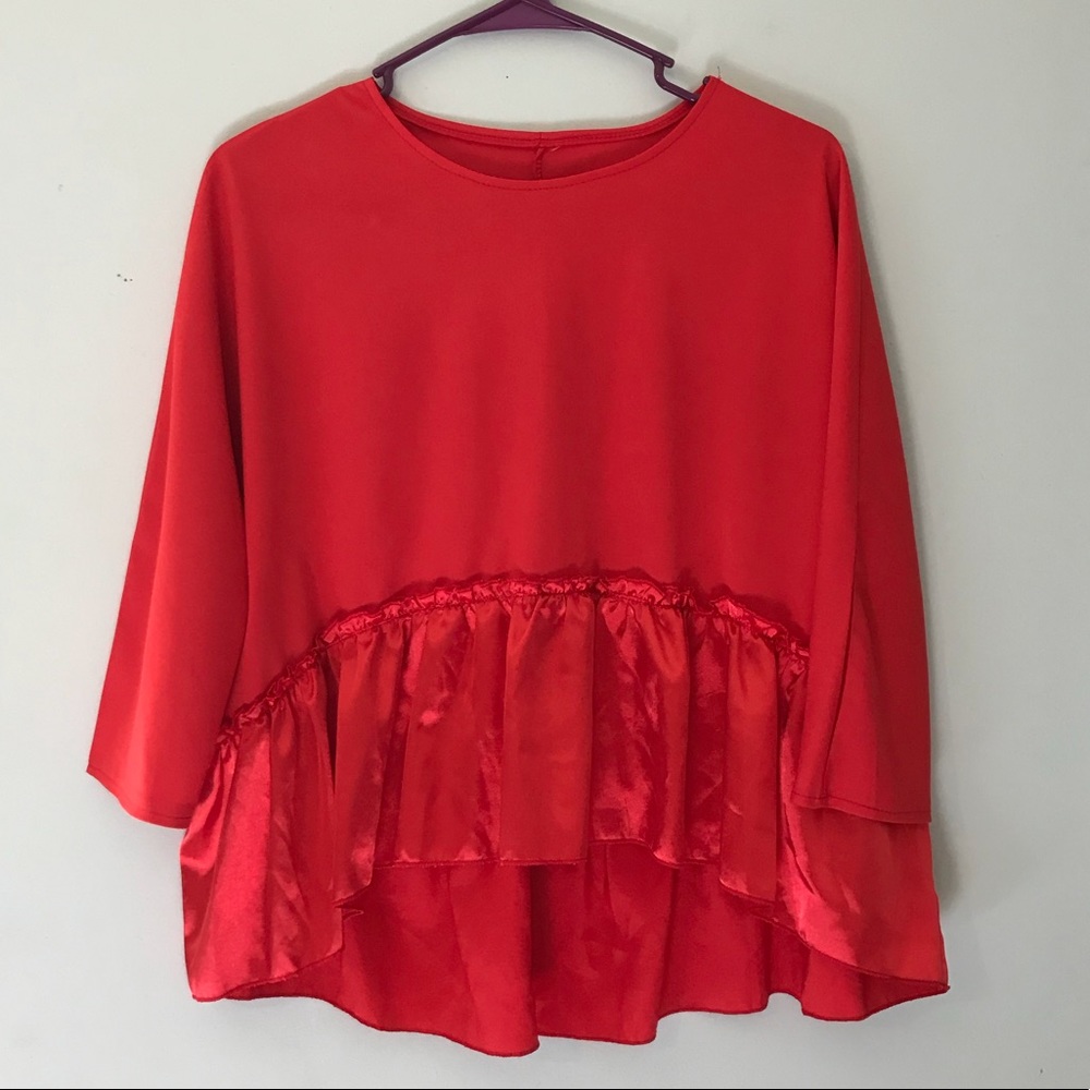 High-low Peplum Top